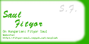 saul fityor business card